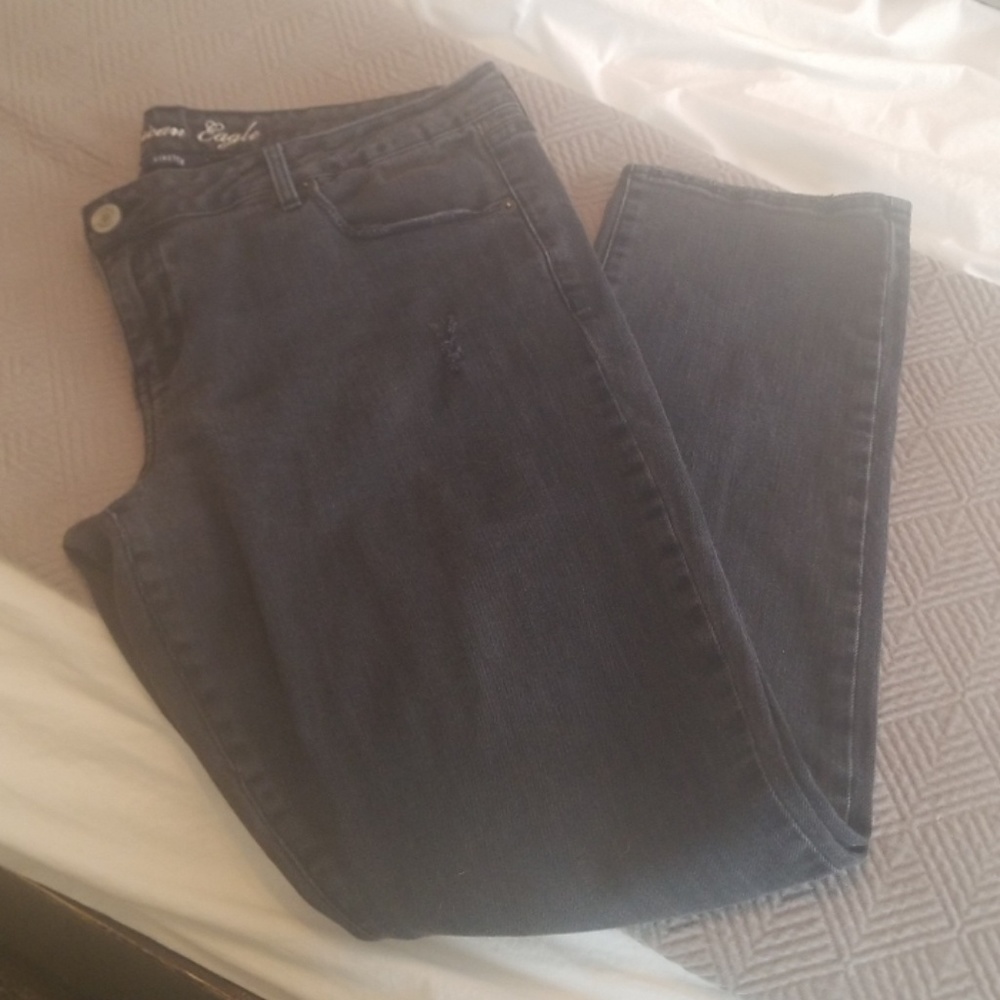 Black/ Gray American Eagle jeans